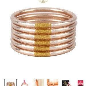 Budhagirl champagne bracelets. Never worn. Stack of 6